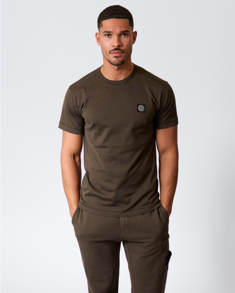 2100027 T-shirt with Patch Coal Grey