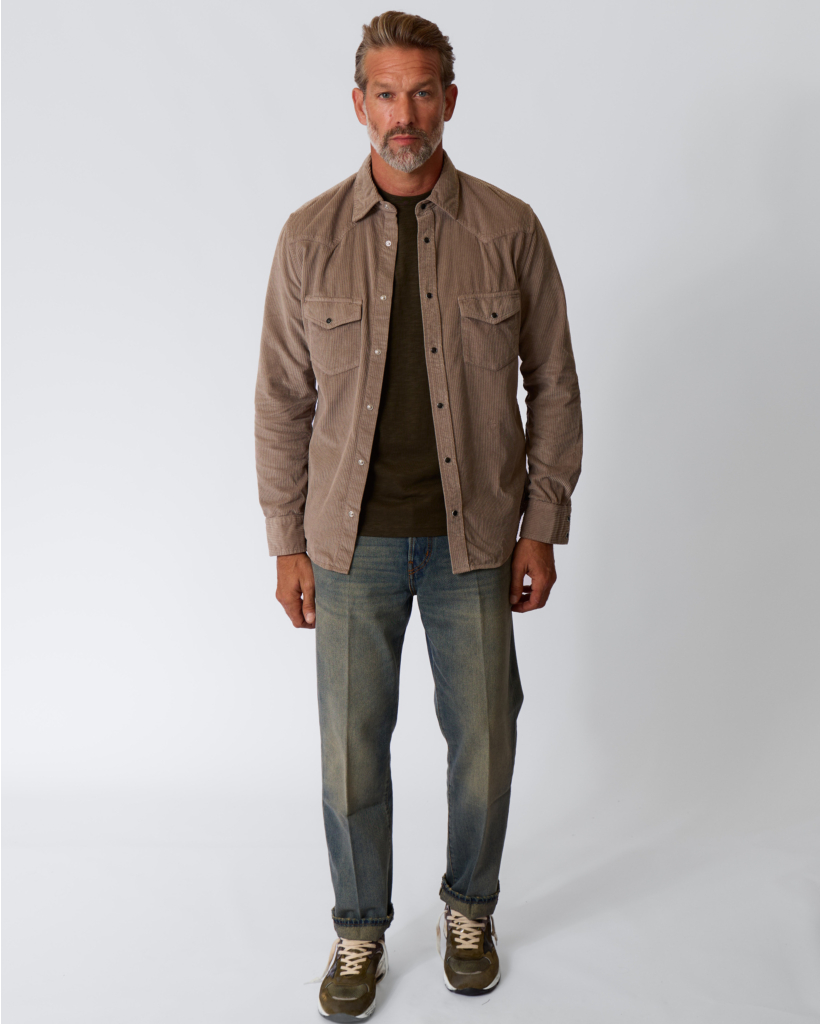 Corduroy Overshirt Elephant Grey