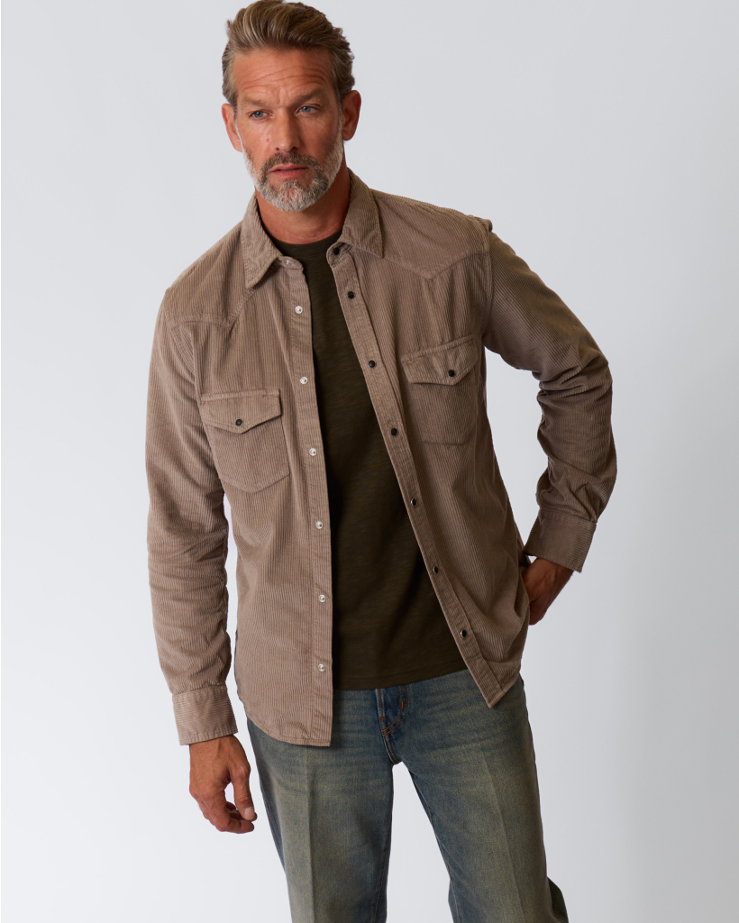 Corduroy Overshirt Elephant Grey