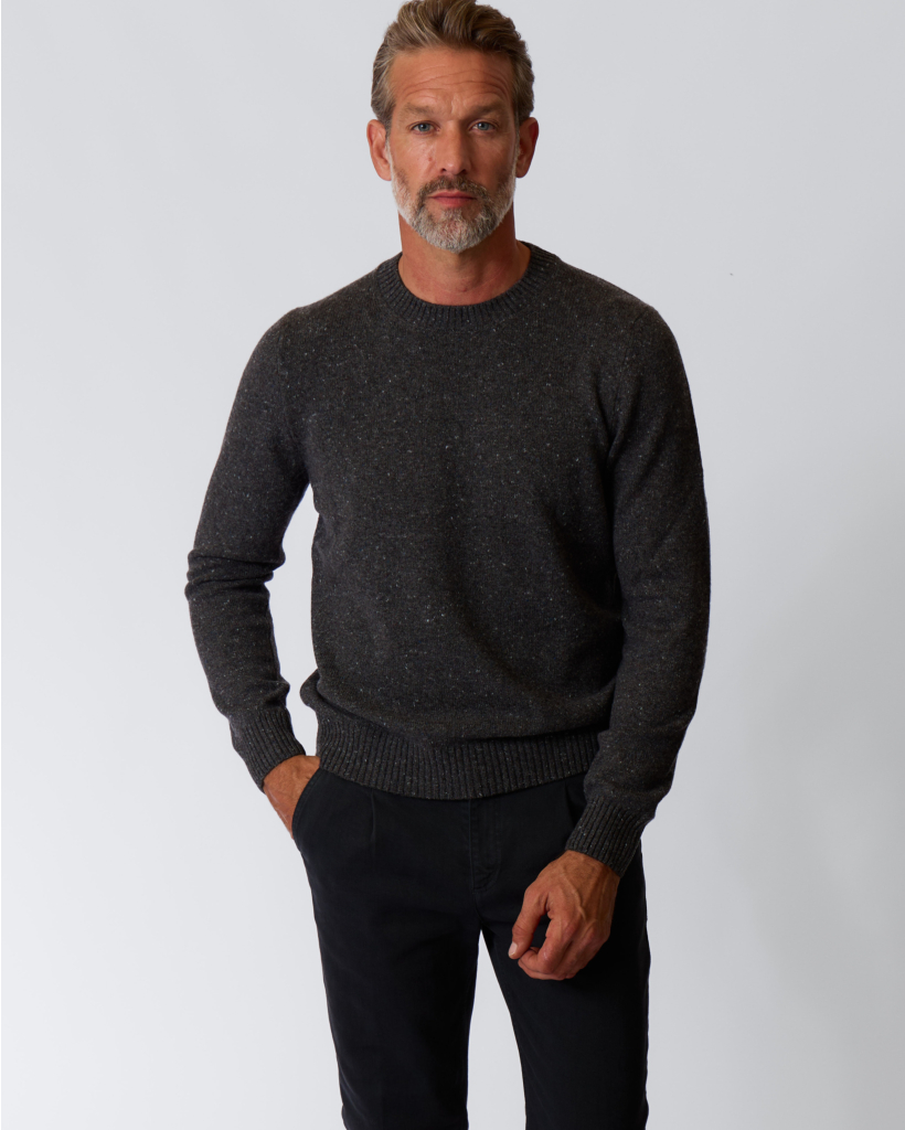 Wool/Cashmere Blend Sweater Grey Melange