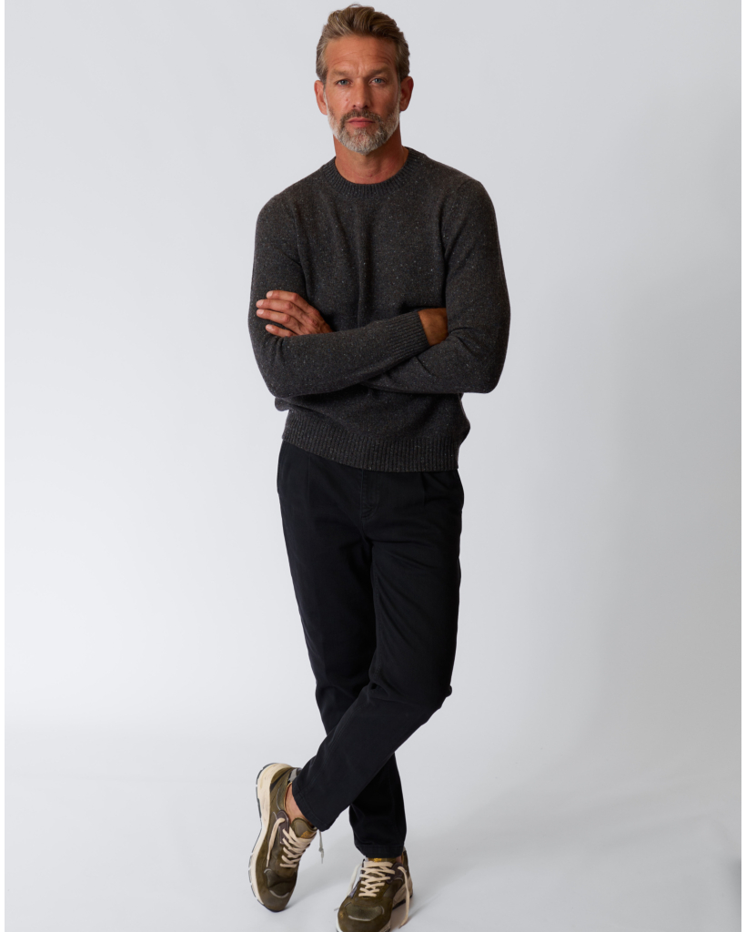 Wool/Cashmere Blend Sweater Grey Melange