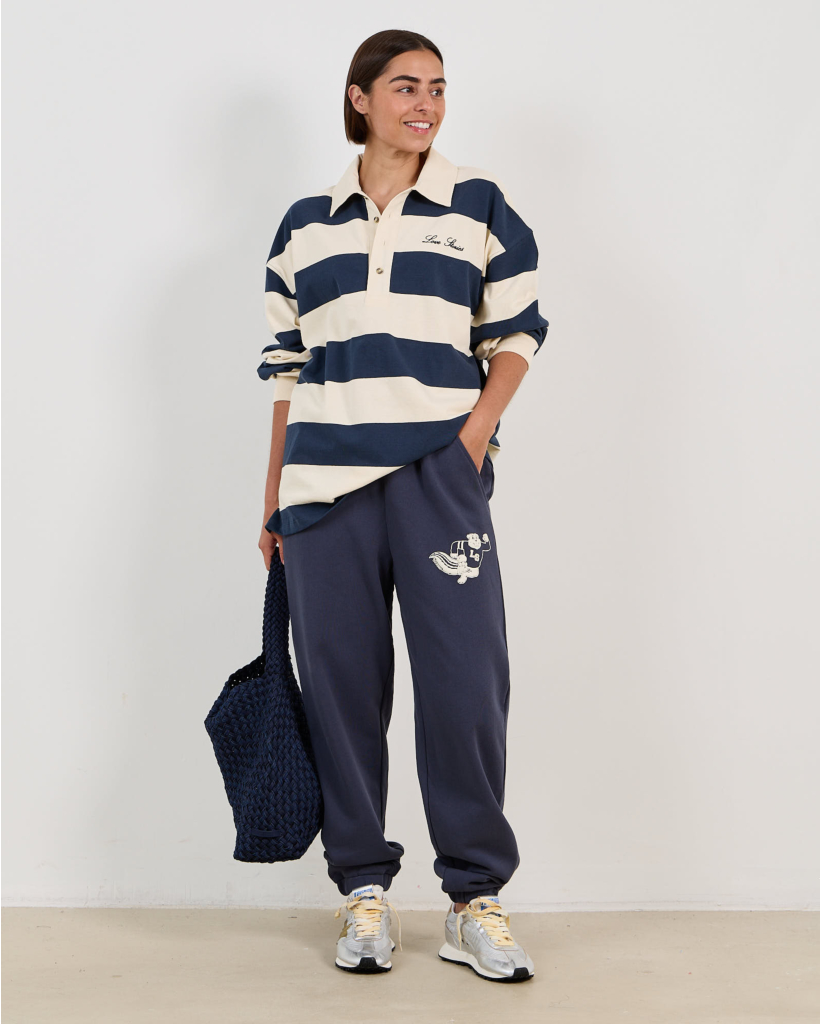 Donna Sweatpants with Print - Dark Blue
