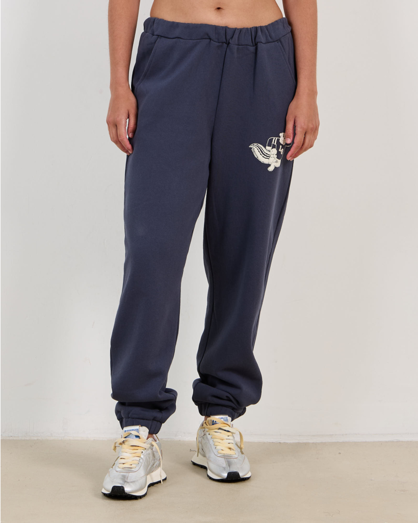 Donna Sweatpants with Print - Dark Blue