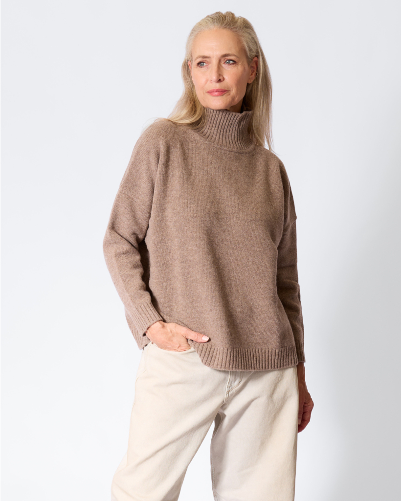 wkdborgia Woollen Knit Turtleneck Jumper Hazelnut