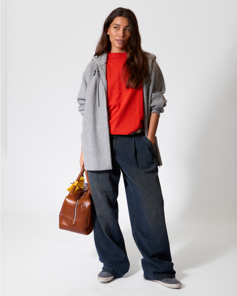 Cuba Cashmere-Blend T-shirt Tomato