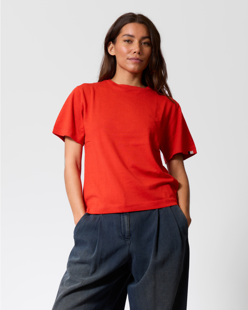 Cuba Cashmere-Blend T-shirt Tomato
