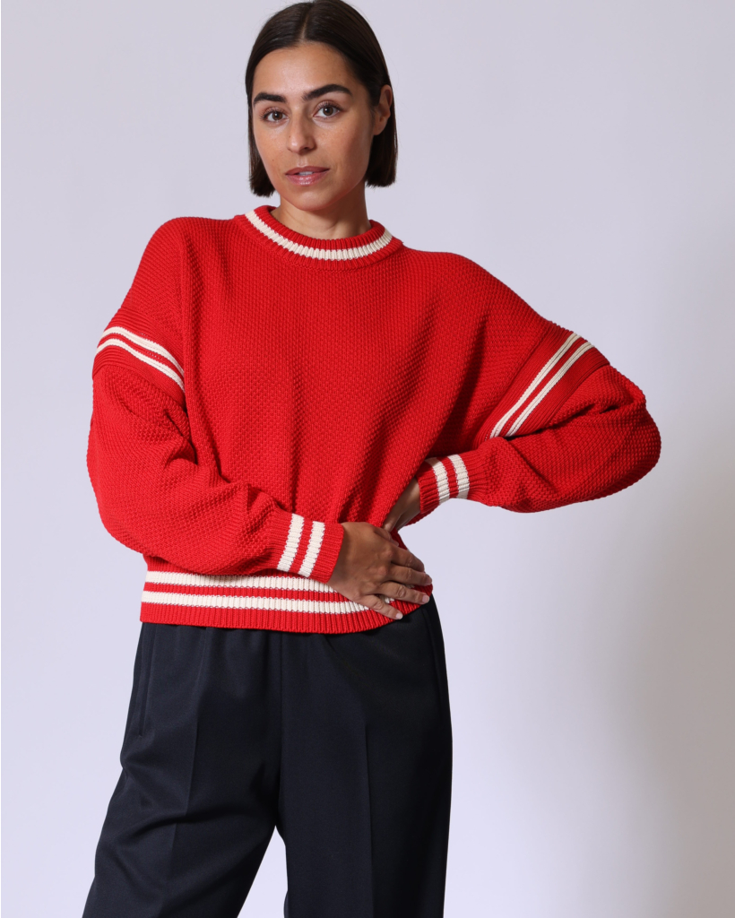 Sweater met Print Tomato Red