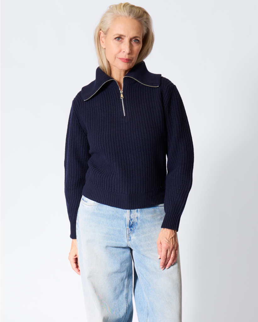 Laser Polo Knit Navy
