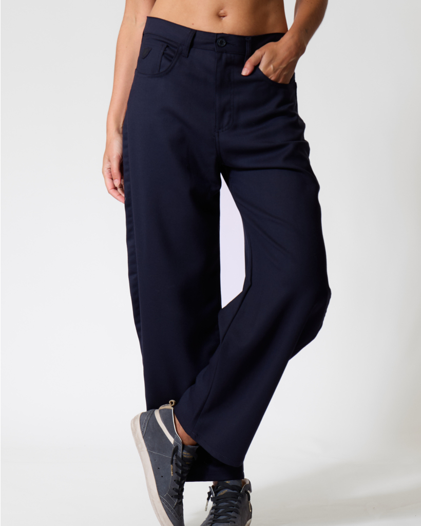 Dali Mid Rise Barrel Fit Blue Caster
