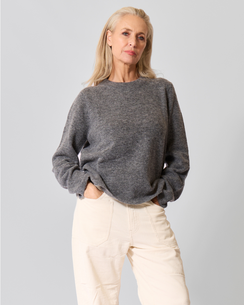 Alpaca/Wool Blend Sweater Dark Grey