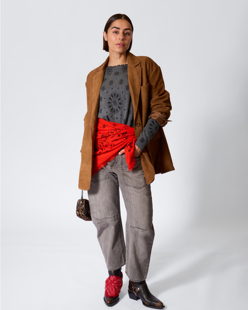 Mela Bandana Sweater Anthracite Black