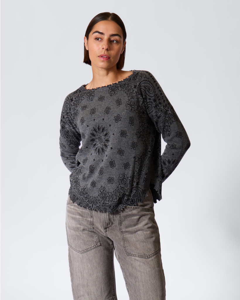 Mela Bandana Sweater Anthracite Black