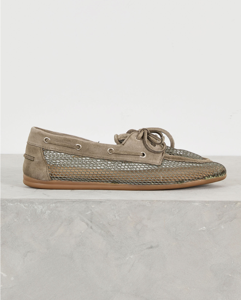 Boat Loafer Mesh Khaki