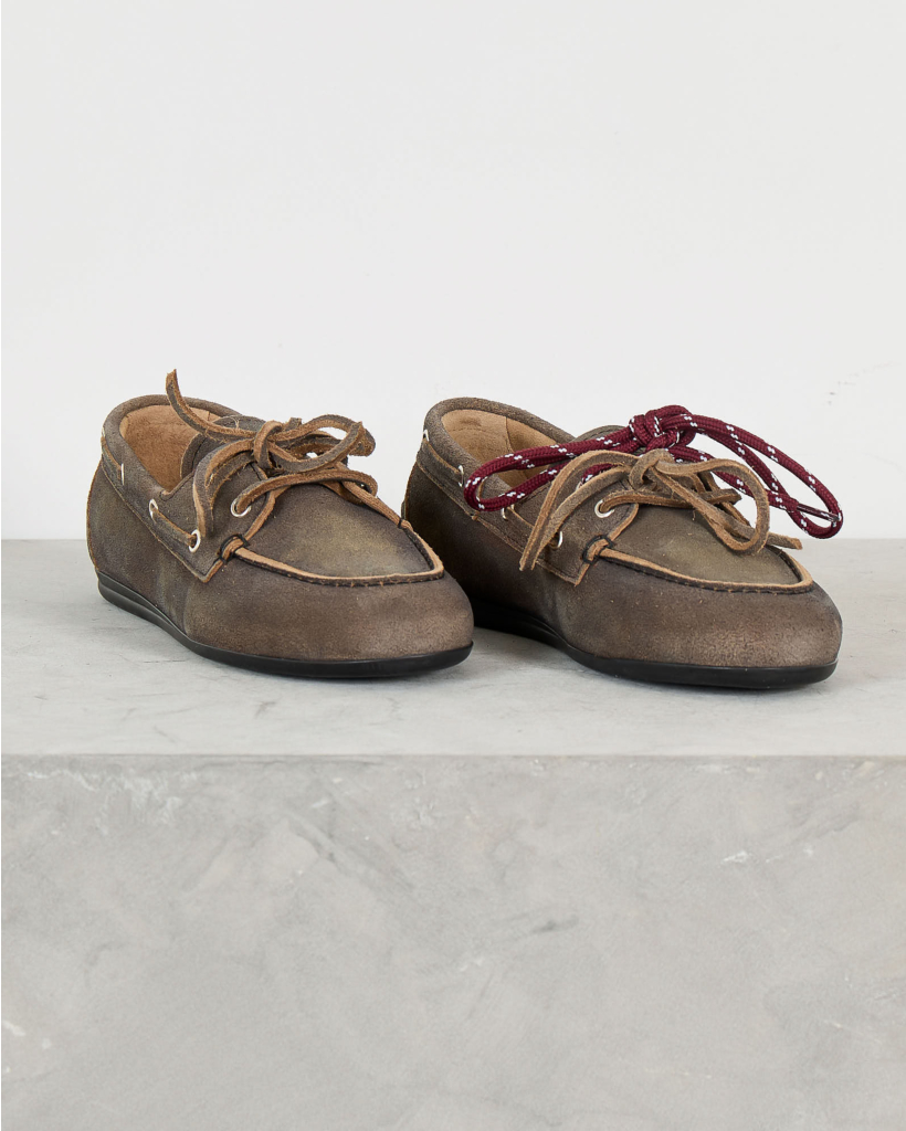 Boat Loafer Brushed Suede Grey