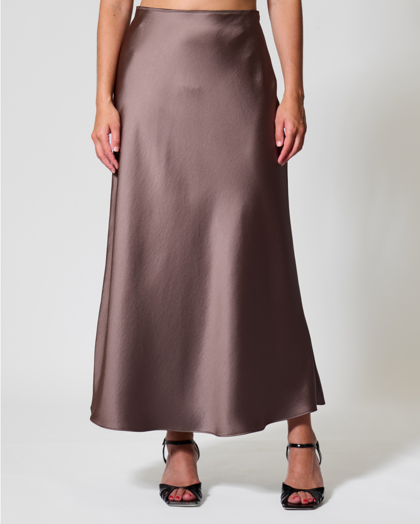 Satin Maxi Skirt Muskat