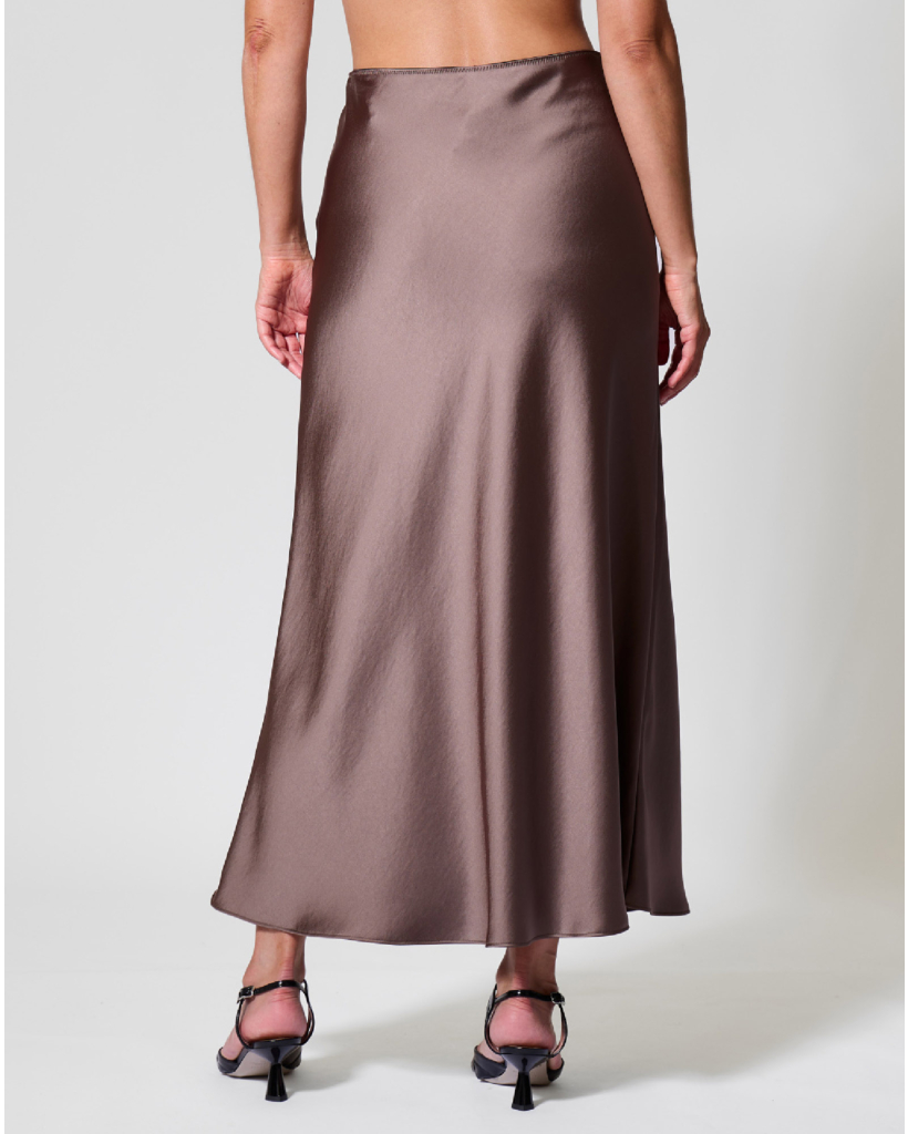 Satin Maxi Skirt Muskat