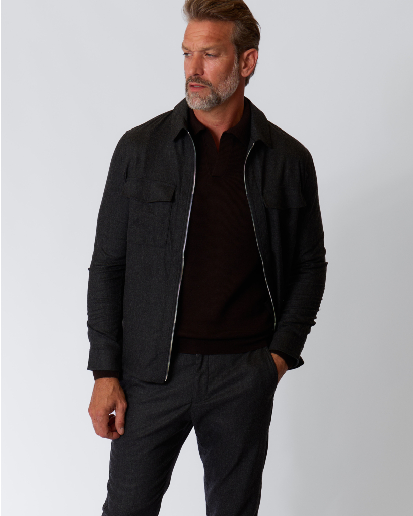 Urus Wool-Blend Overshirt Anthracite