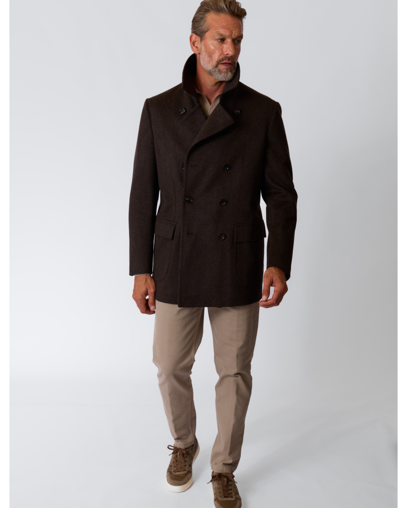 Brown Wool Peacoat