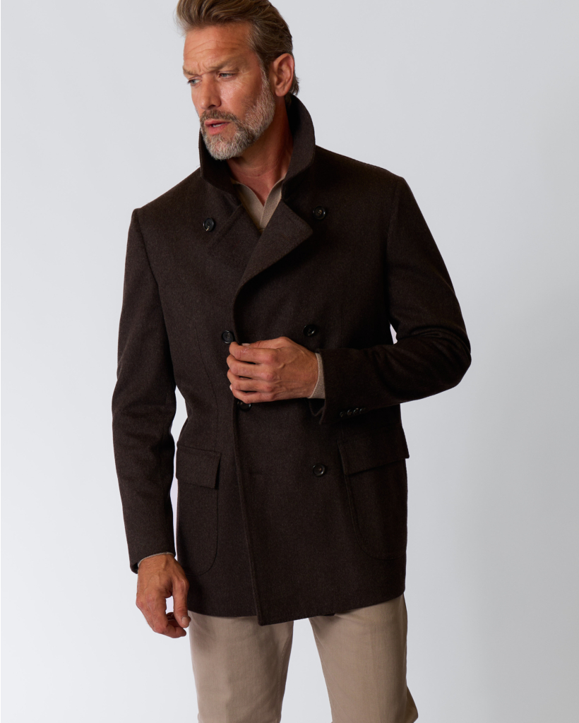Brown Wool Peacoat