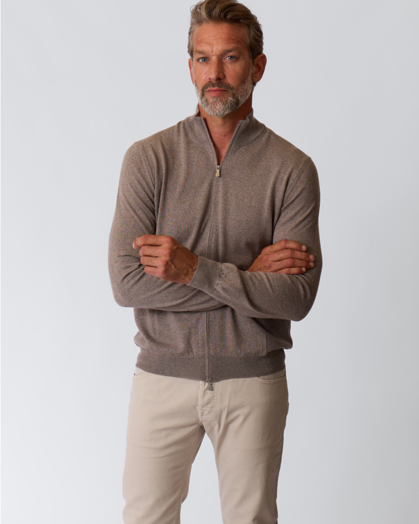 Beige Merino Vest Jacket
