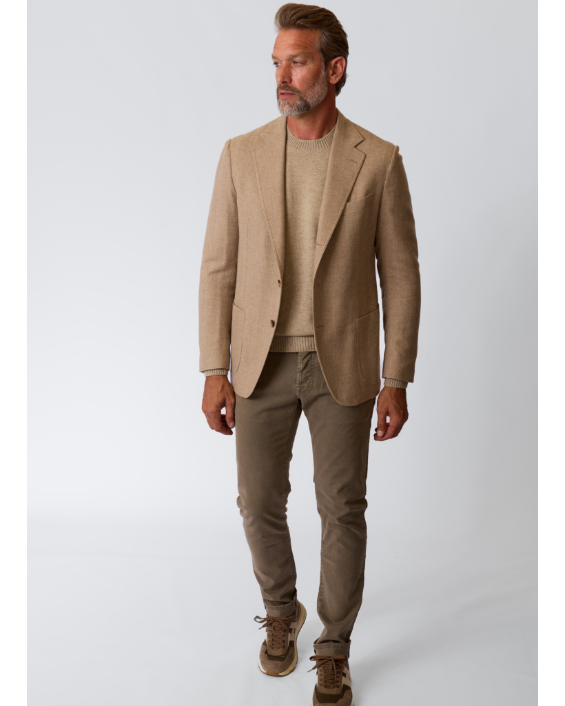 Beige Geelong crewneck knit