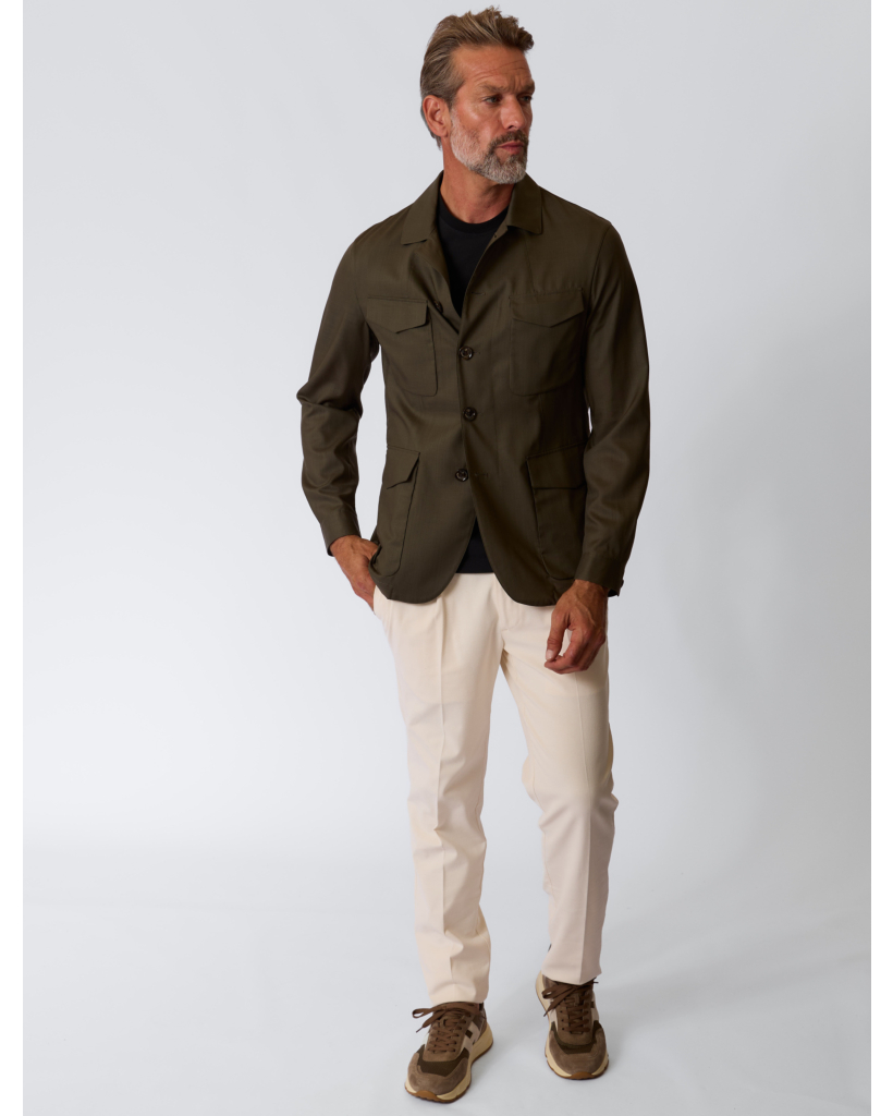 Khaki green wool jacket