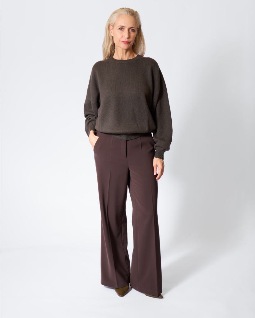 Veira Cashmere Pullover in Dark Fern