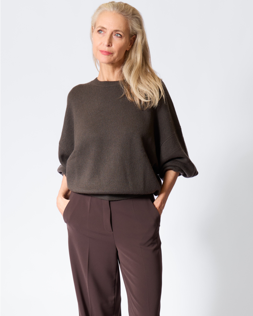Veira Cashmere Pullover in Dark Fern