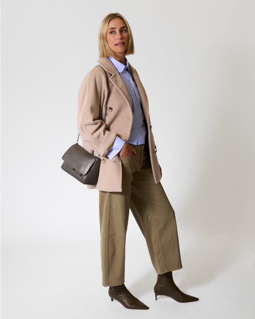 Rebus Double-Breasted Overcoat Sand
