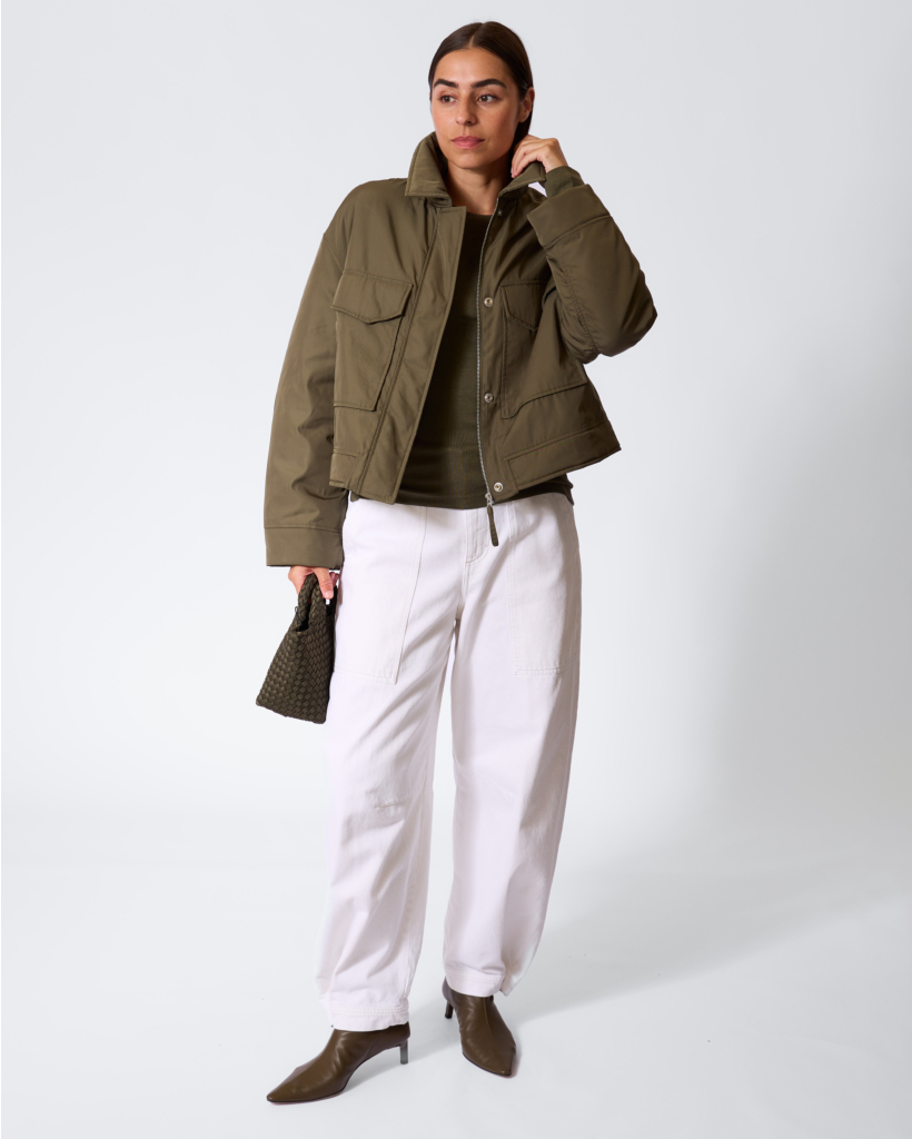 Fitted Long-Sleeve in Army Green