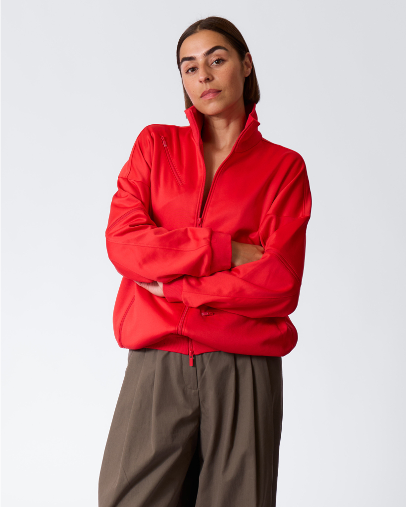 Active Knit Zipper Red