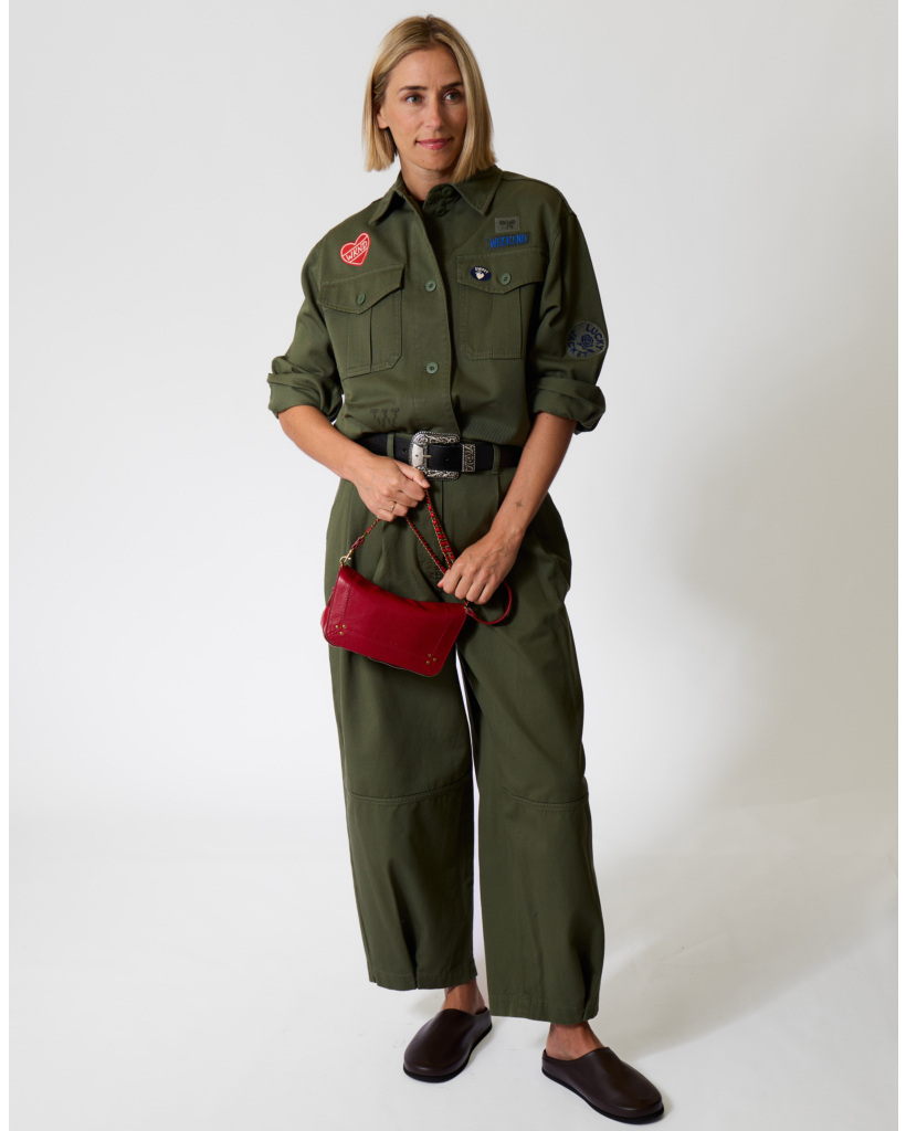 Drazza Cotton Patch Blouse Khaki