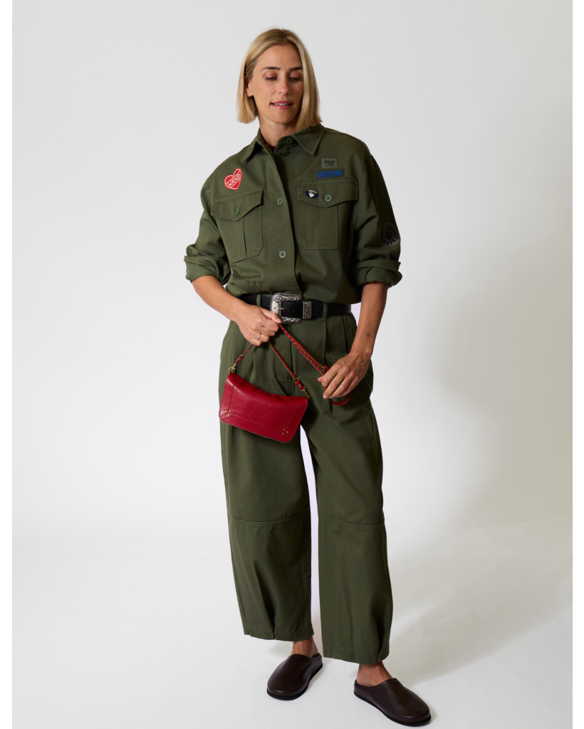 Bacca Washed Cotton Khaki Trousers