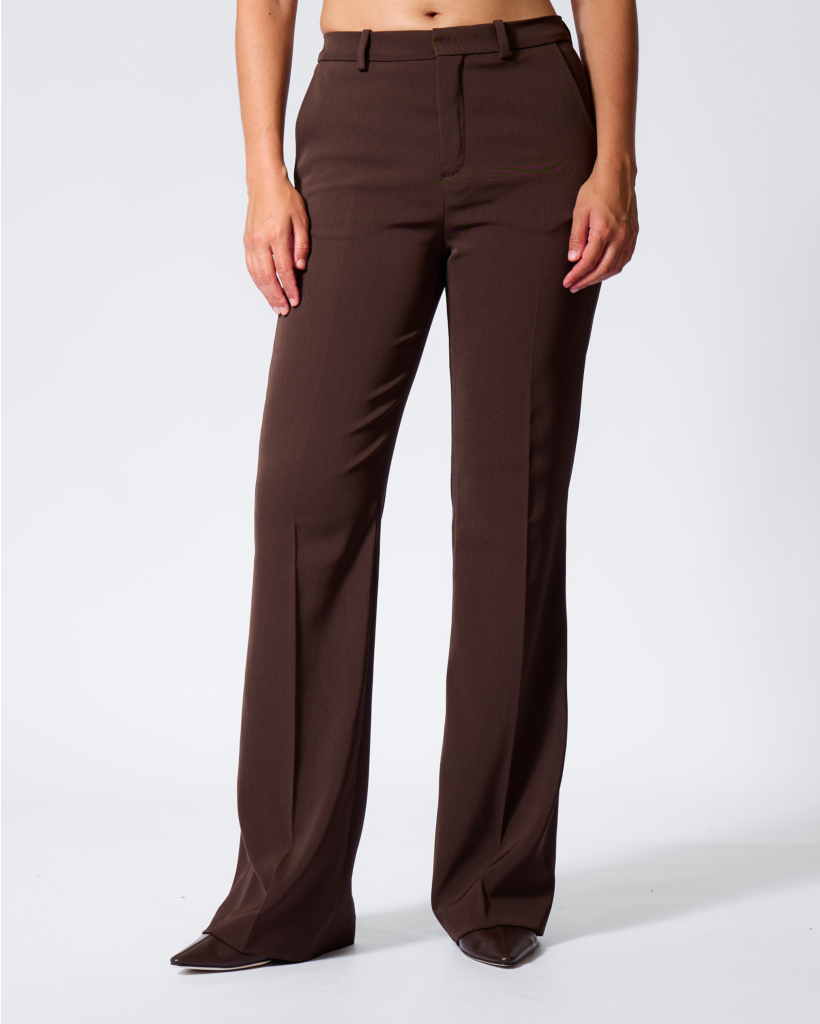 Argue Pleated Trousers Chocolate Brown