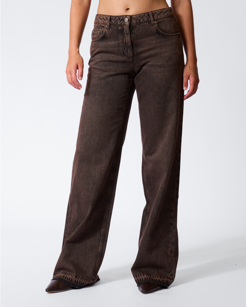 Authentic Wide Leg Jeans Brown