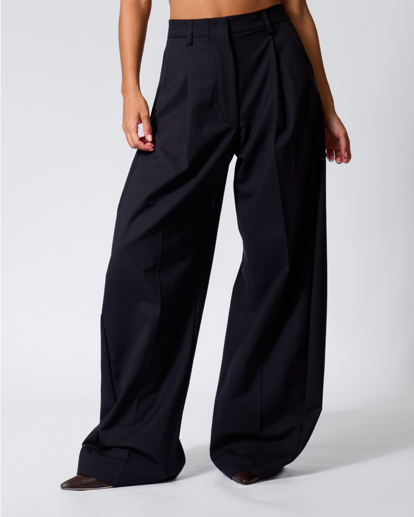 Billie Wool-Blend Trousers Night Blue