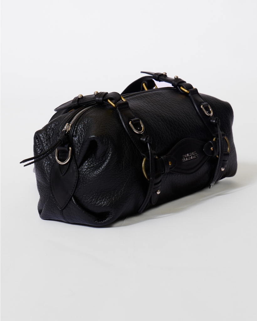 Tilpa Black Leather Bowling Bag