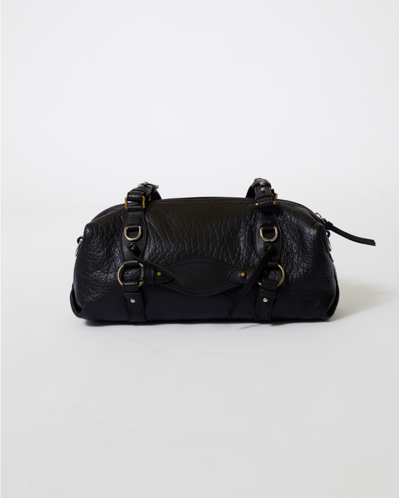Tilpa Black Leather Bowling Bag