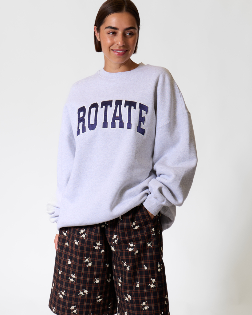 Classic Varsity Sweatshirt in Grey Melange