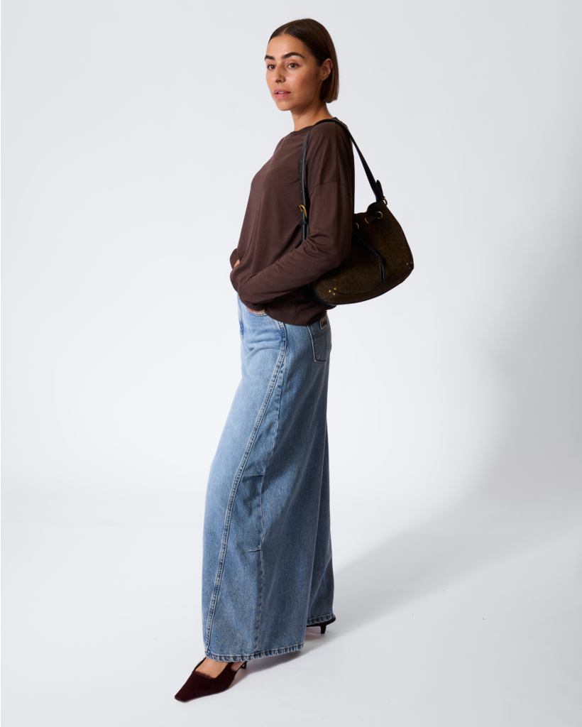 Cesidie Wool Mix Long Sleeve Choco Brown