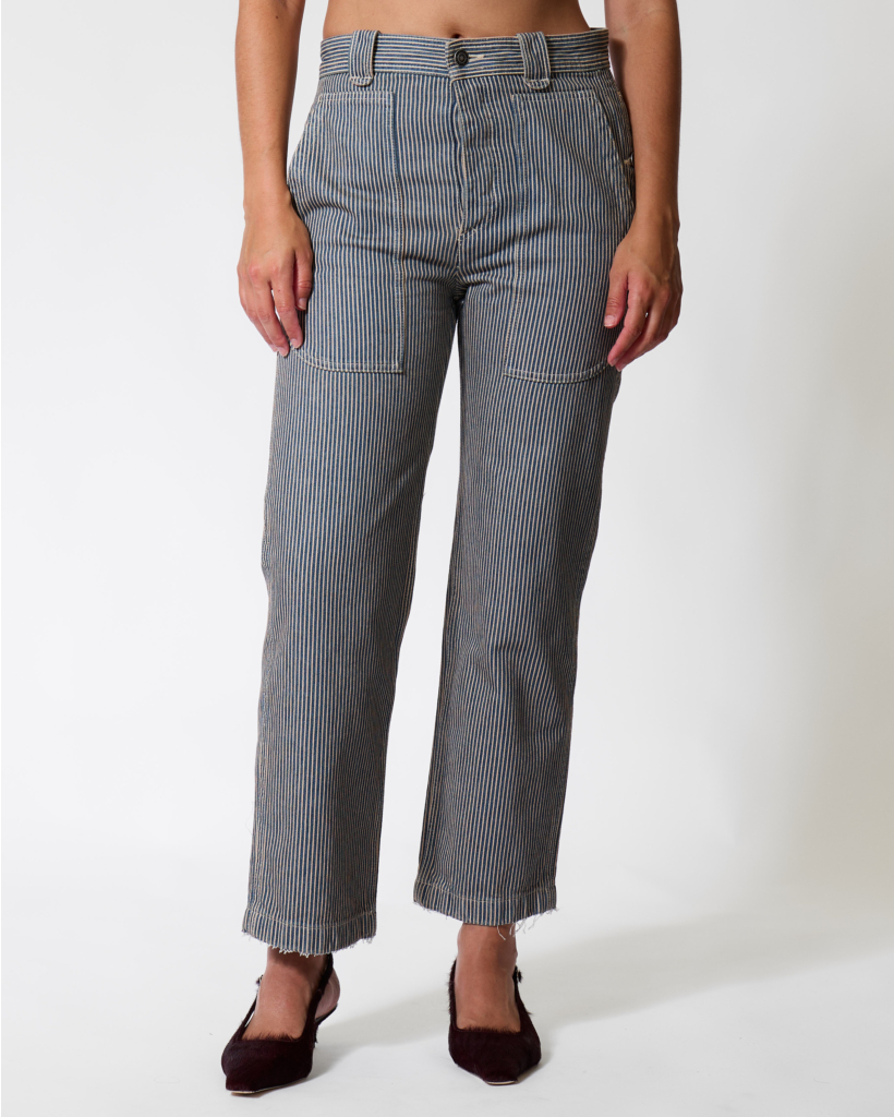 Ermina Striped Jeans Blue/White