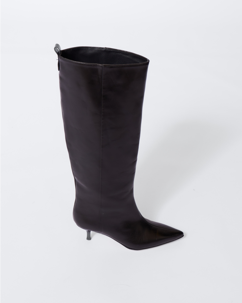 Pippa Leather High Boot Sierra Antique Black