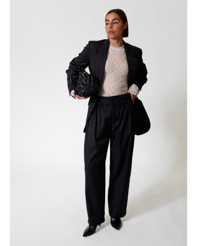 Mayera Wool Trousers Dark Anthracite