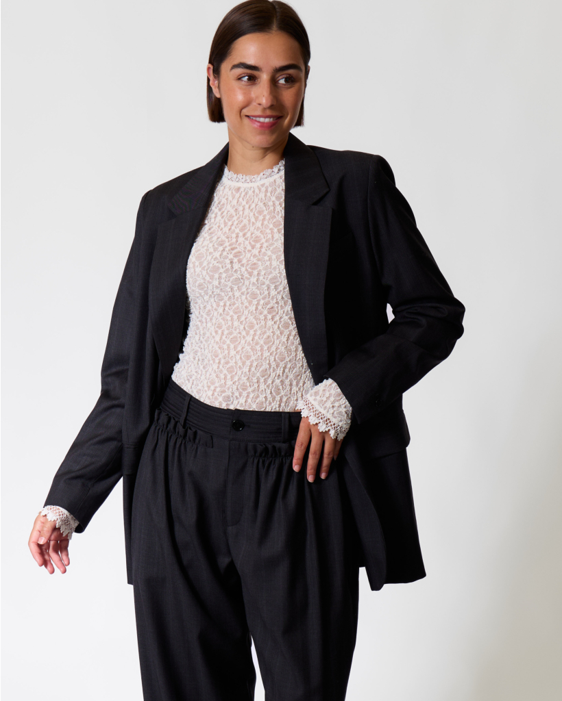 Nerix Wool Blazer Dark Anthracite