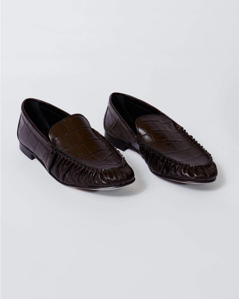 Elena Loafer Croco Brown