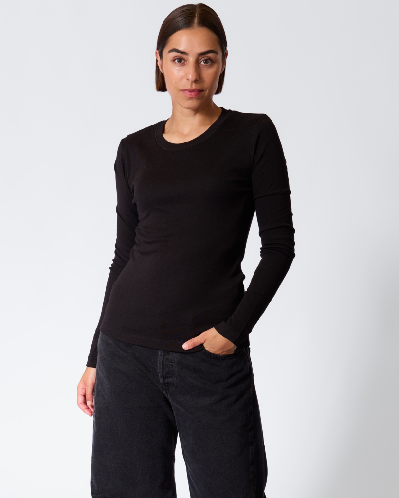 Long Sleeve Round Neck Black