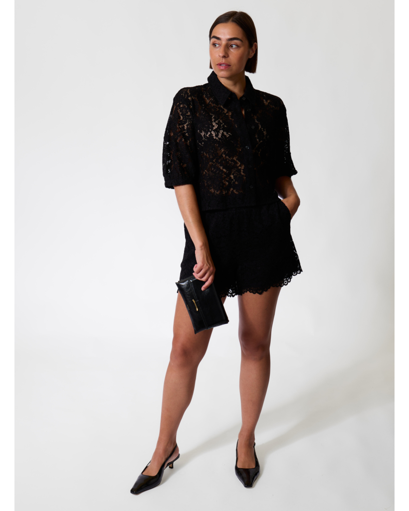 Black Lace Shorts