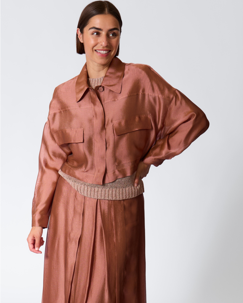Organza Overshirt Brick