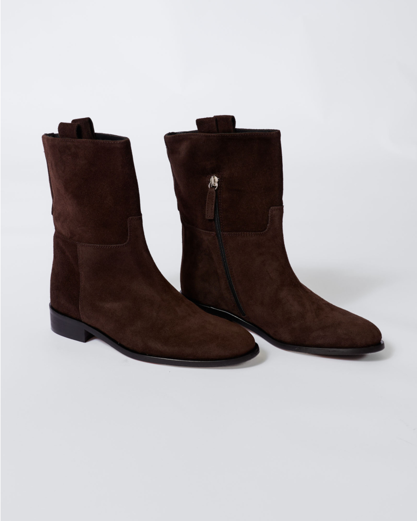 Ruby Short Suede Boot Sensory Brown