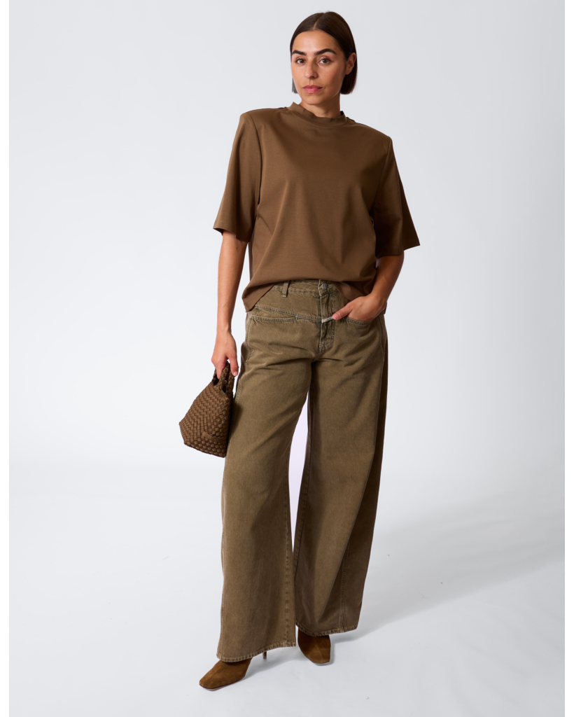 Tadura T-shirt with Shoulder Pads Military